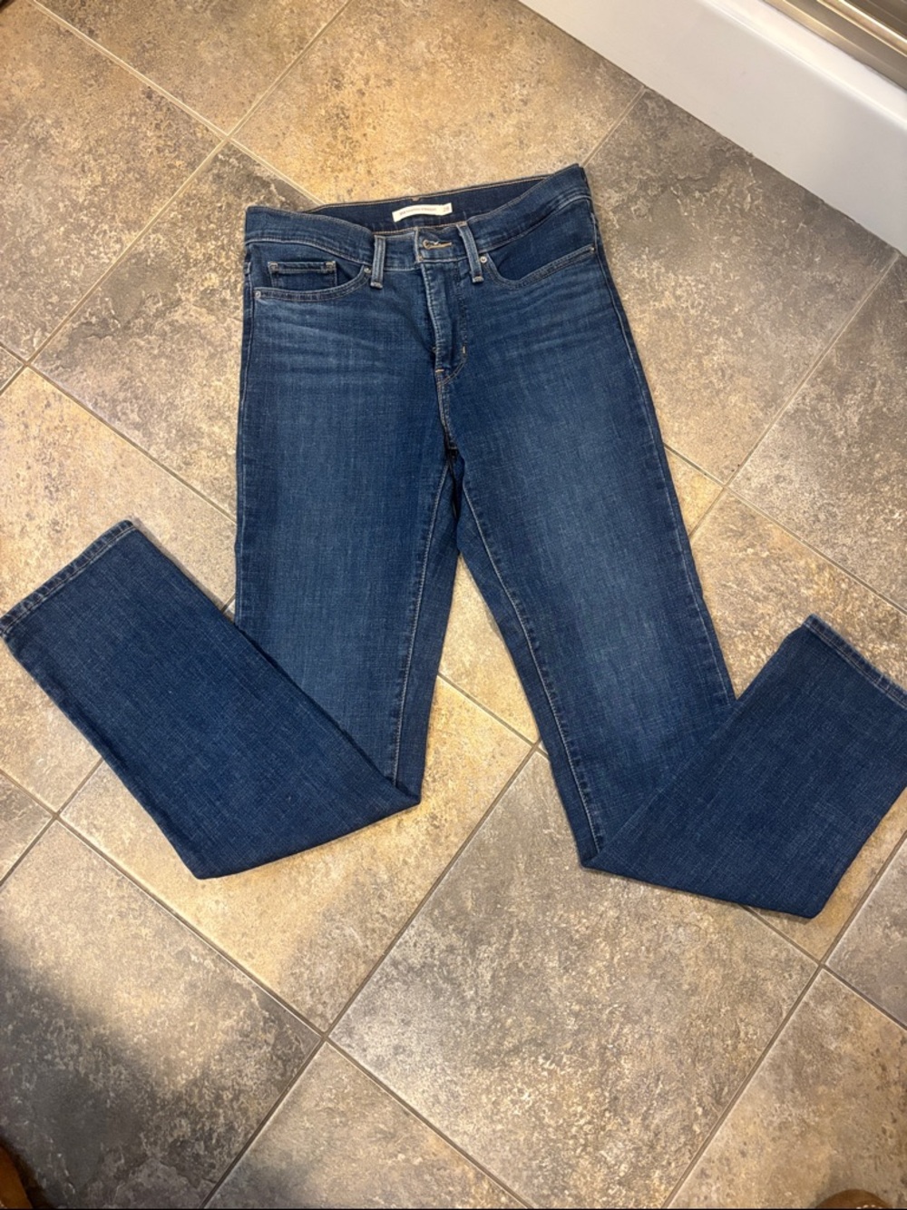 Levi's Dark Blue Straight Jeans